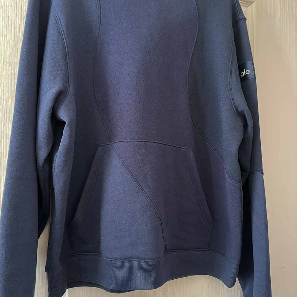 ALO Yoga Make Waves Hoodie Women’s M/Men’s S Navy Tonal - Picture 7 of 11